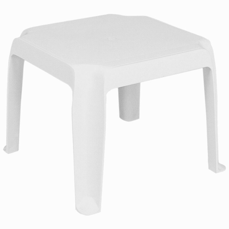 Sunray Resin Square Side Table [Set of 2] - White - Bed Bath